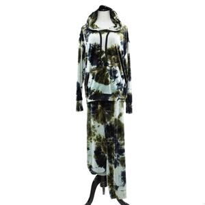 Scoop Olive Tie Dye Hoodie and Joggers Pants Set Size XL and XXL